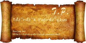 Török Patrícius névjegykártya